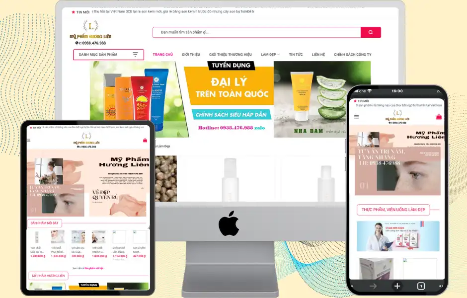 Mẫu Web Mỹ Phẩm RJ- 0141025